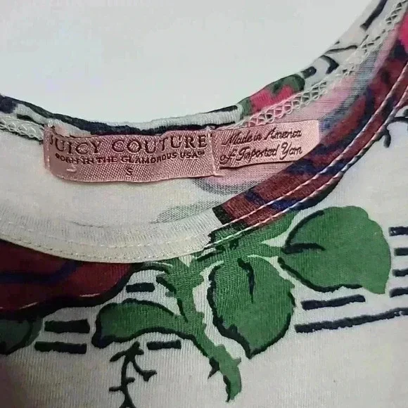 Juicy Couture RARE Sasha Floral Roses Tank Top Size Small - Picture 6 of 12
